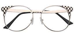 Jerry Cat Eye Silver Glasses 1