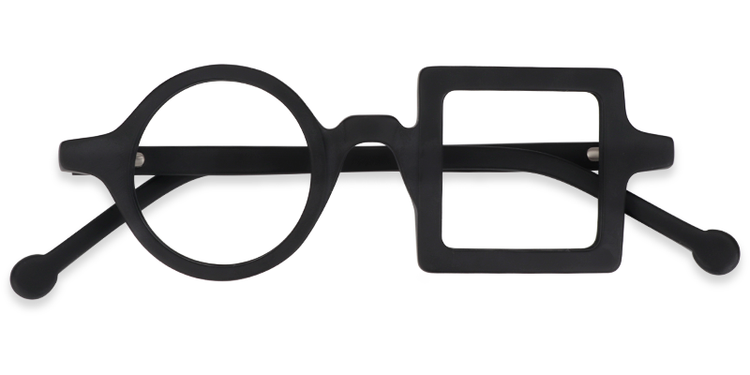 Paola Asymmetric Black Glasses