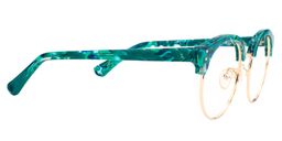 Lillian Round Green Glasses4