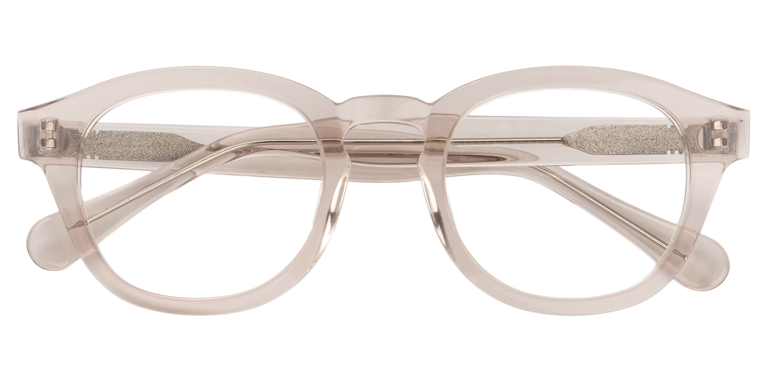 Round Flesh-Pink Glasses | Zeelool Glasses1