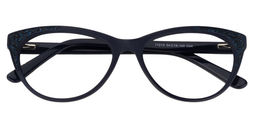Carmen Cat eye Dark Blue Glasses1