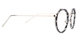 Belle Round Black Clear Glasses4