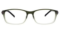 Hanny Rectangle Dark-Green Glasses0