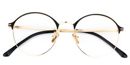 Bevis Round Black Glasses1