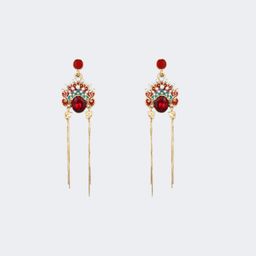Characteristic Perking Opera Shape Earrings0