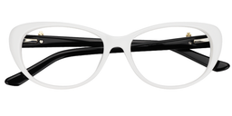 Isaiah Cateye White Glasses1