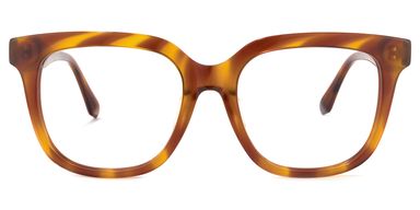 Quiana Square Yellow-Tortoise Glasses