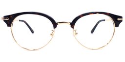 Malcolm X Browline Gold-Tortoise Eyeglasses0