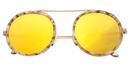 Borg Round Brown/Pattern Sunglasses1