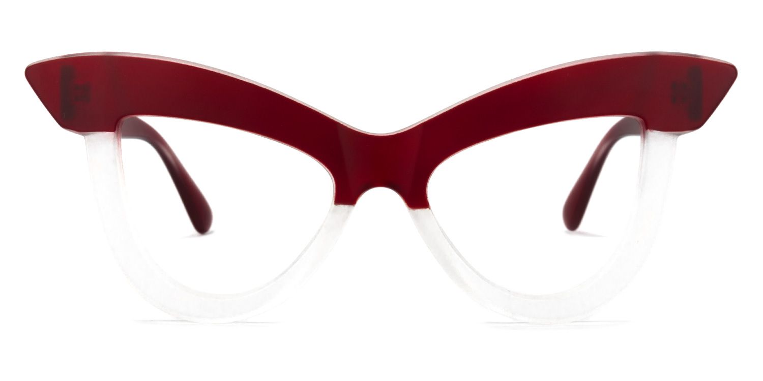 Cat Eye Dark-Red Glasses | Zeelool Glasses0