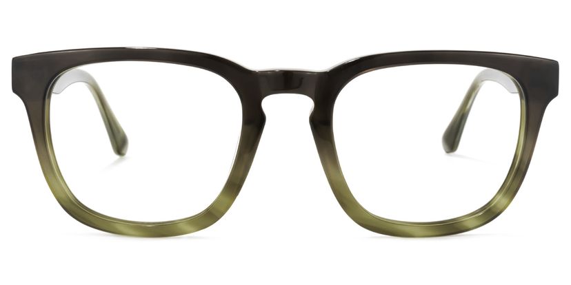 Reese Square Dark-Green Glasses