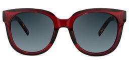 Harrell Square Dark-Red Glasses5
