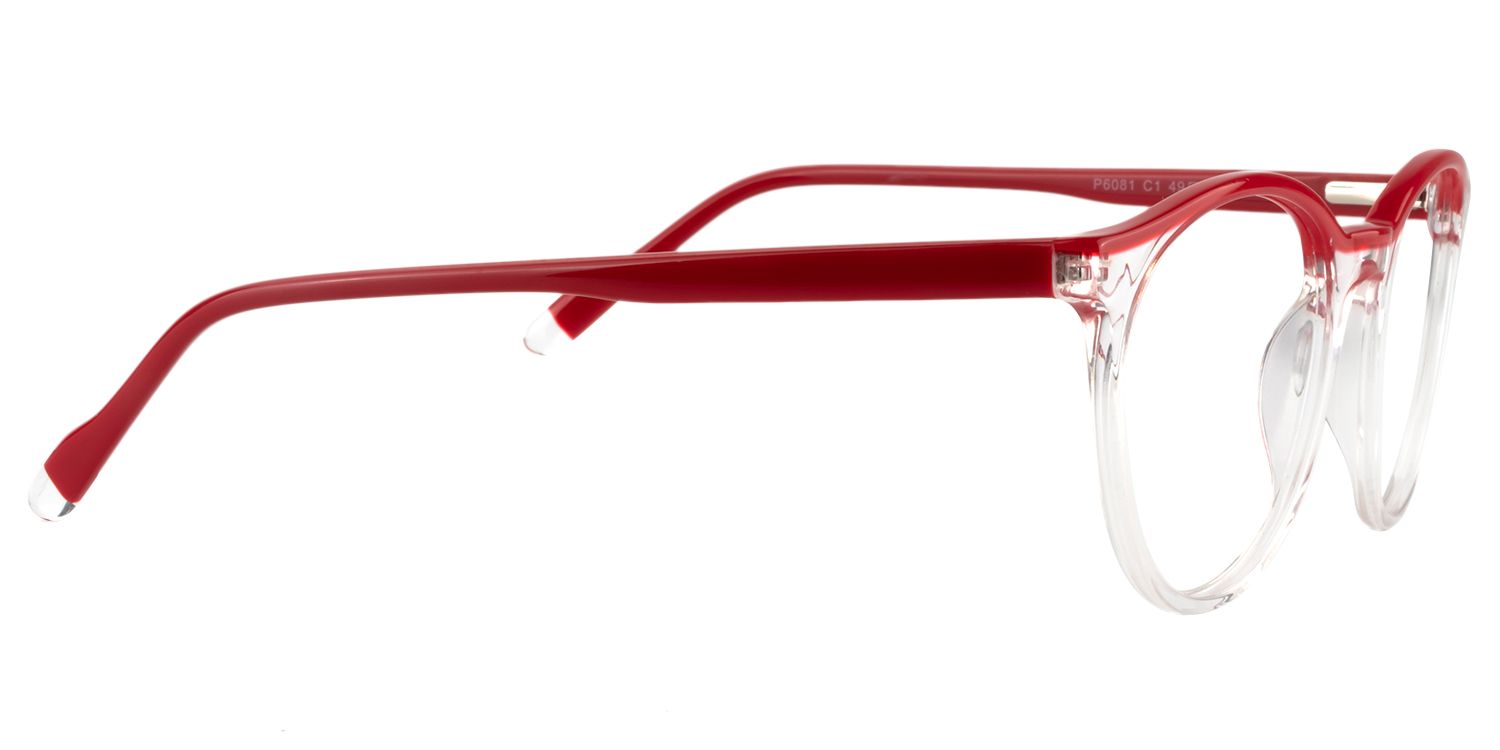 Round Red Glasses | Zeelool Glasses4