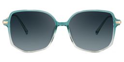 Payton Green Geometric Sunglasses0