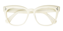Winnie Cateye Milky White Glasses1