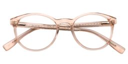 Andrew Round Beige/Clear Glasses1
