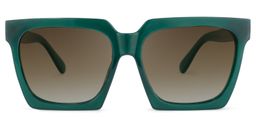 Rosa Square Dark-Green Sunglasses0
