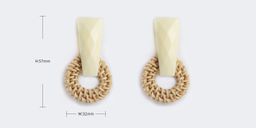 Stylish Weave Round Shaped Ivory White Earrings3
