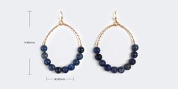 Stylish Round Shaped Blue Earrings2