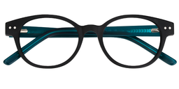 Nicholas Oval Black Glasses1
