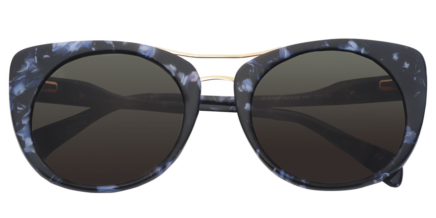  Pattern Cat-eye Black Sunglasses | Zeelool Sunglasses1