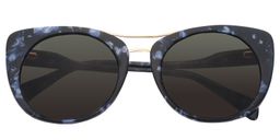 William Pattern Cat-eye Black Sunglasses1