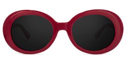 Elinor Oval Red Sunglasses0