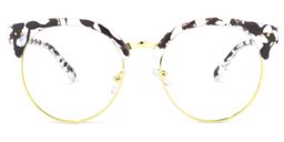 Tatiana Browline White-Black Glasses0