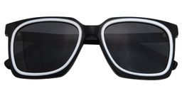 Akbar Square Black Sunglasses1