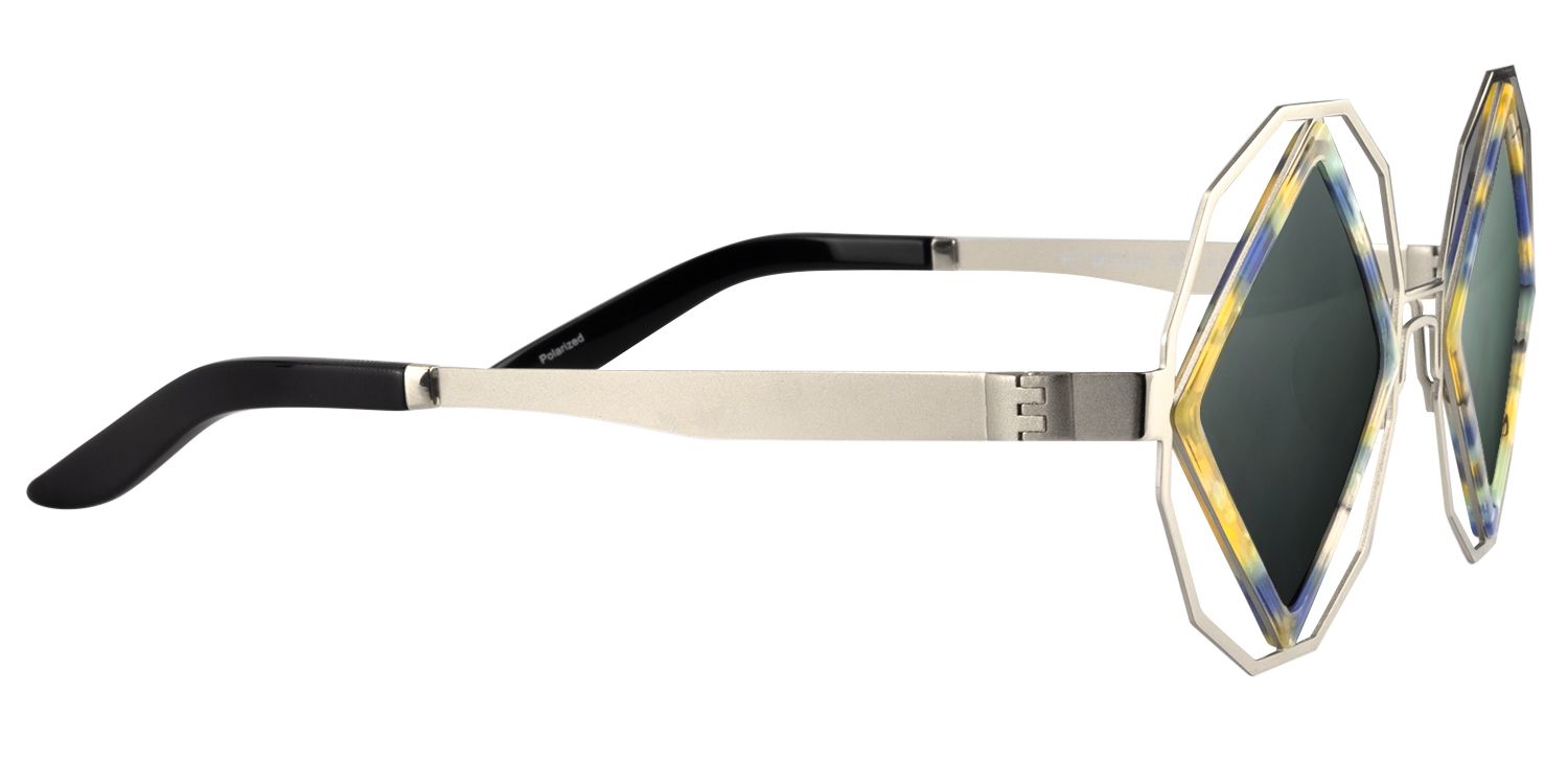 Geometric Silver Sunglasses | Zeelool Sunglasses4