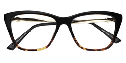 Hebe Cateye Black Glasses1