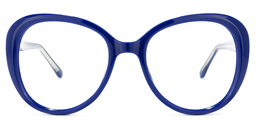 Elena Round Blue Glasses0