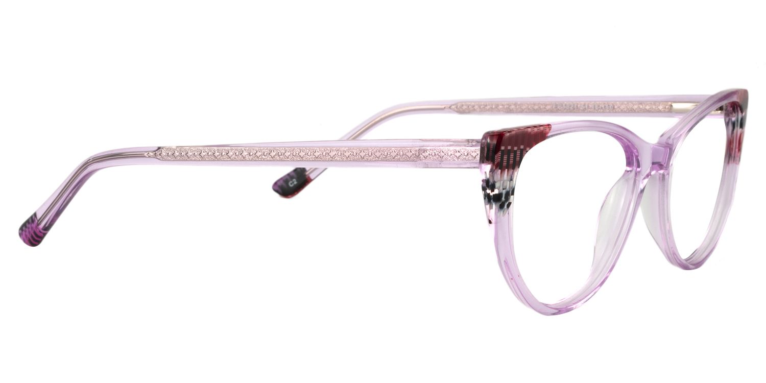 Cat Eye Purple Glasses | Zeelool Glasses4