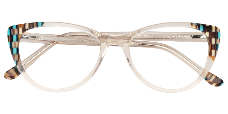 Cat Eye Beige Glasses | Zeelool Eyeglasses1