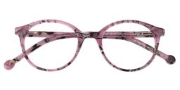 Alder Round Purple Floral Glasses1