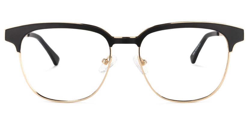 Wren Black-Gold Browline Glasses