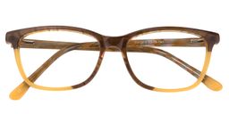 Amanda Rectangle Brown Glasses1
