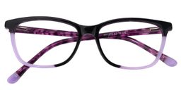 Amanda Rectangle Purple Glasses1