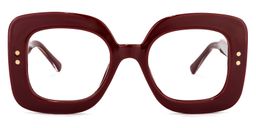 Eloise Square Dark-Red Glasses0