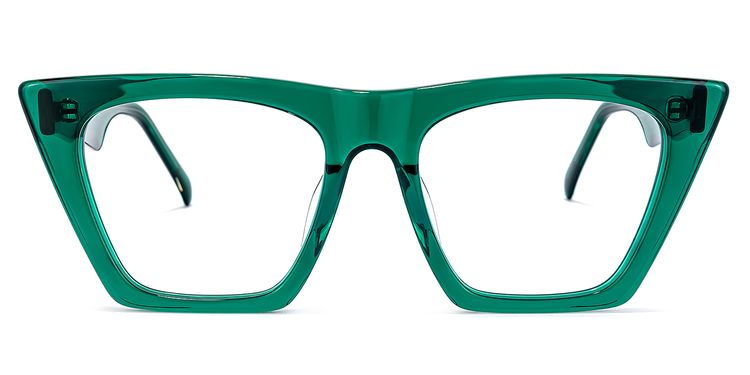 Cecile Cat Eye Green Glasses