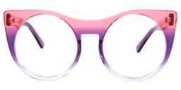 Zora Cateye Pink-Clear Glasses0