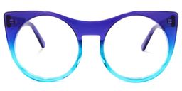 Zora Cateye Blue Glasses0