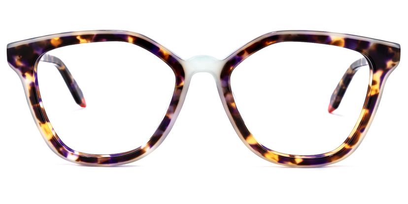 Yannick Square Purple-Tortoise Glasses