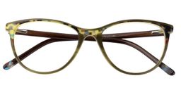 Alder Oval Dark Green Glasses1