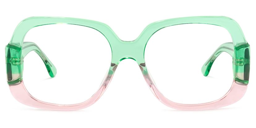 Erkrath Square Green-Pink Glasses