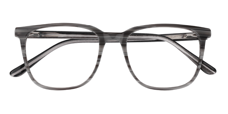 Rectangle Gray Glasses | Zeelool Optical1