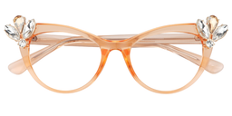 Aimee Cat Eye Beige Glasses1
