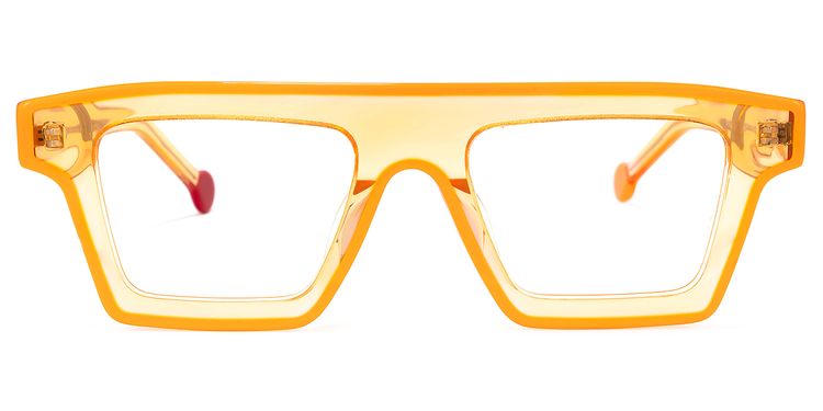 Gerri Square Orange Glasses