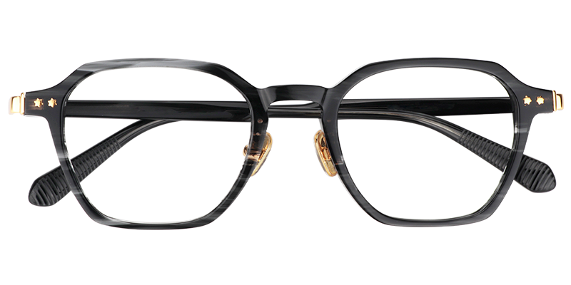 Geometric Black Glasses | Zeelool Eyeglasses1
