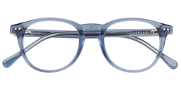 Victor Round Dark Blue Glasses1